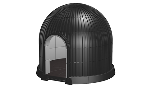 Underground 16’Dome Black ribbed underground Hercules Structure 16’ Dome Module