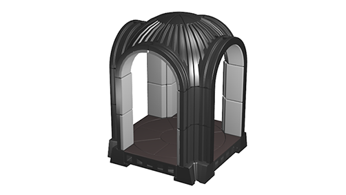 Underground Intersection Black ribbed underground Hercules Structure Intersection Module
