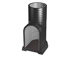 Black ribbed underground Hercules Structure Vertical Access Module